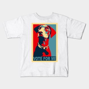 Sarcastic political humor candidate dog Kids T-Shirt